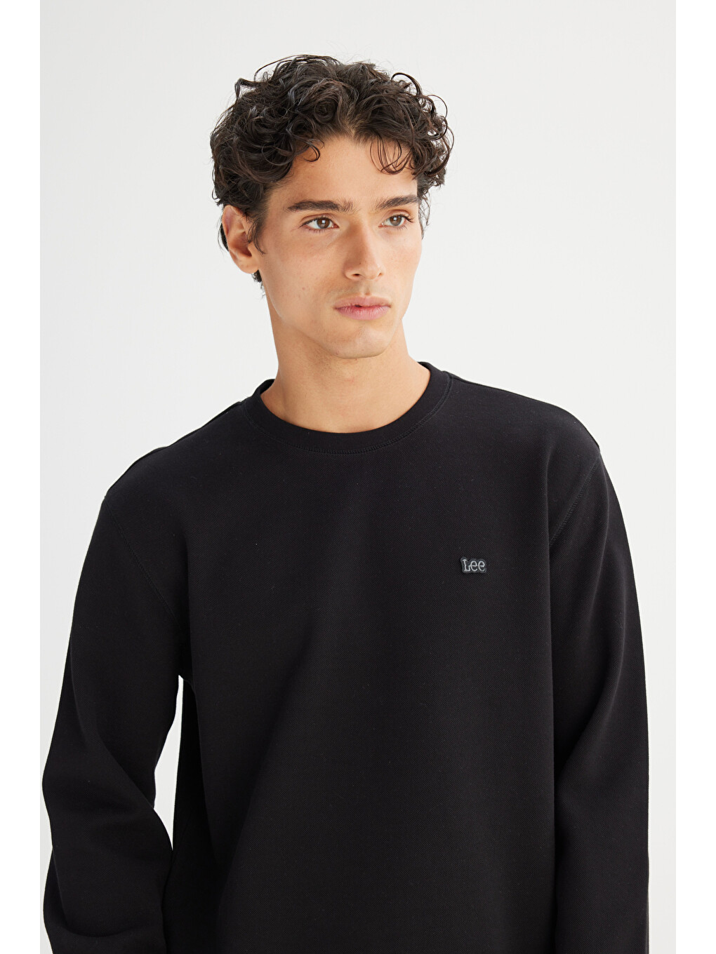 Regular Fit Normal Kesim Bisiklet Yaka Baskılı Siyah Sweatshirt-3