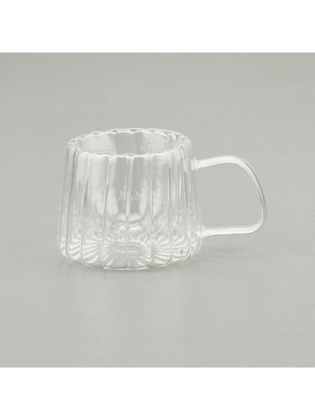 Renksiz Çift Cidarlı Çizgili Bardak - Şeffaf - 200 ml-1