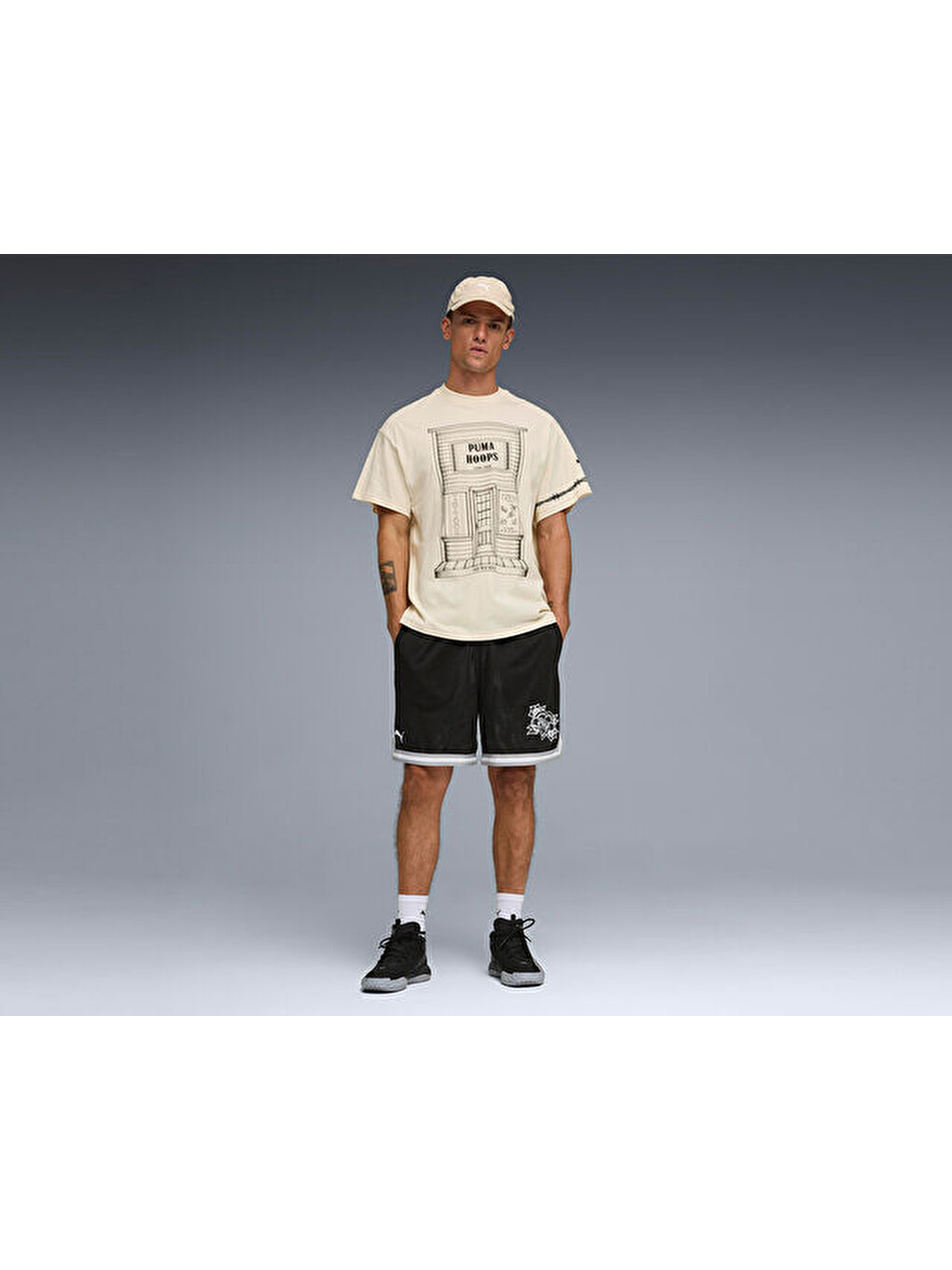 Ekru Swish N İnk Tee Iı Erkek Basketbol Tişörtü 63465901 Krem-4