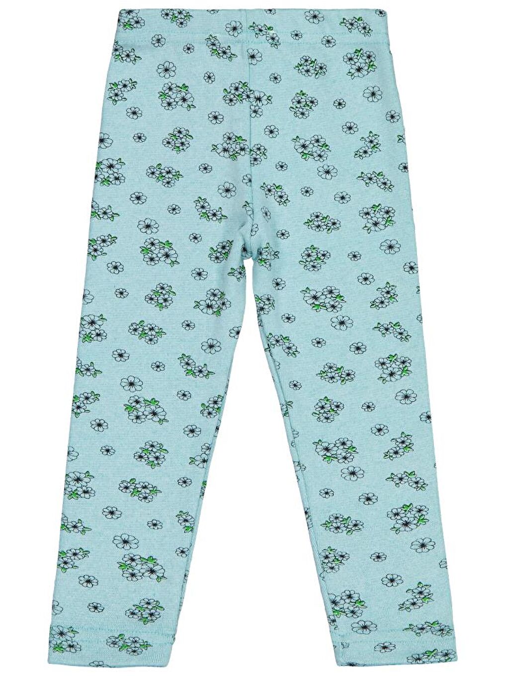 Girls Çıtır Çiçek Desenli 2-5 Yaş Tayt - Yeşil 3-4 Yaş