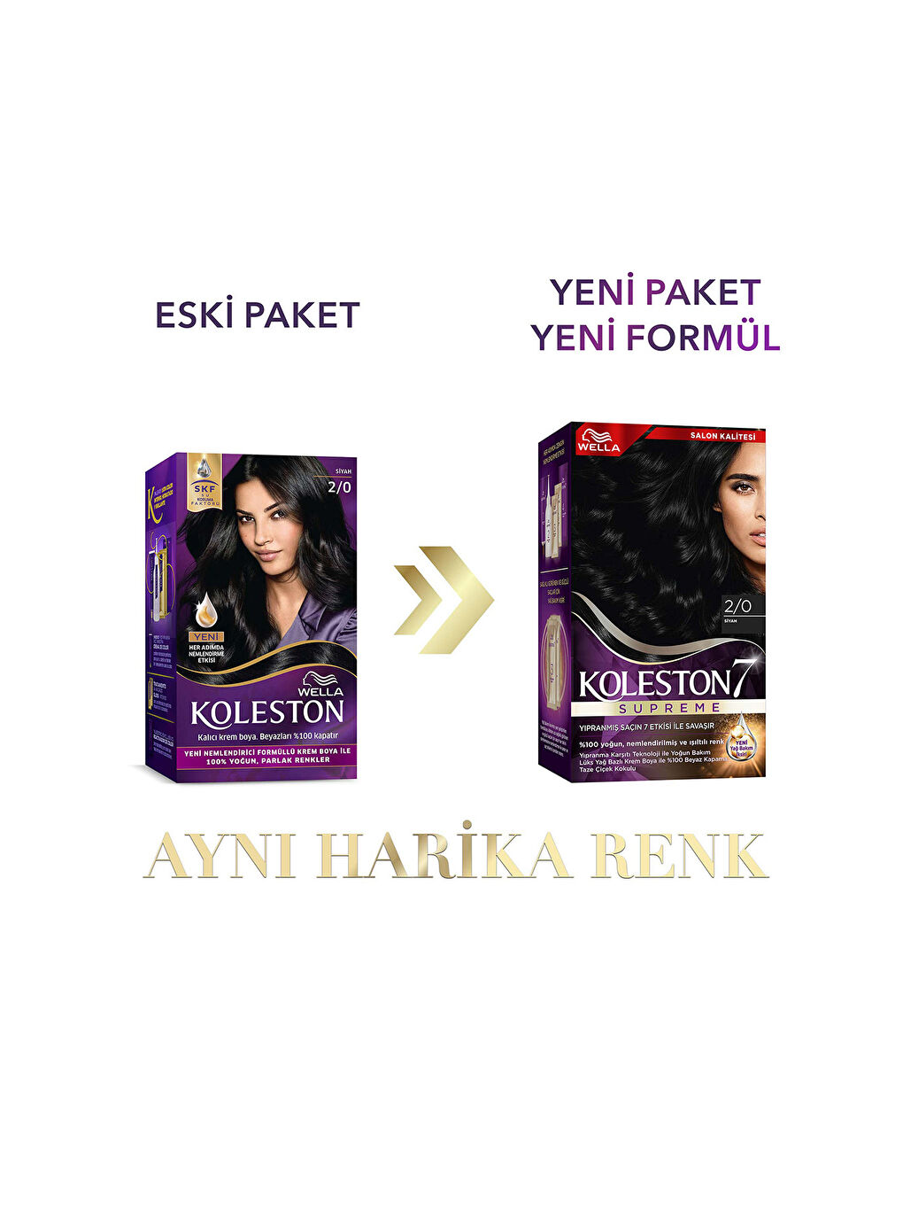 Wella Renksiz Koleston Supreme Saç Boyası 2/0 Siyah - 1