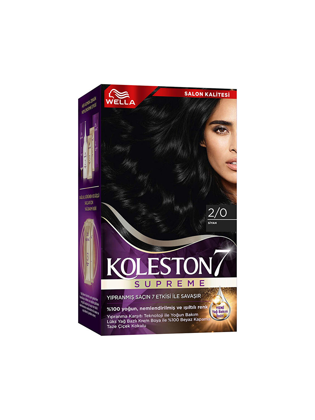 Wella Renksiz Koleston Supreme Saç Boyası 2/0 Siyah - 2