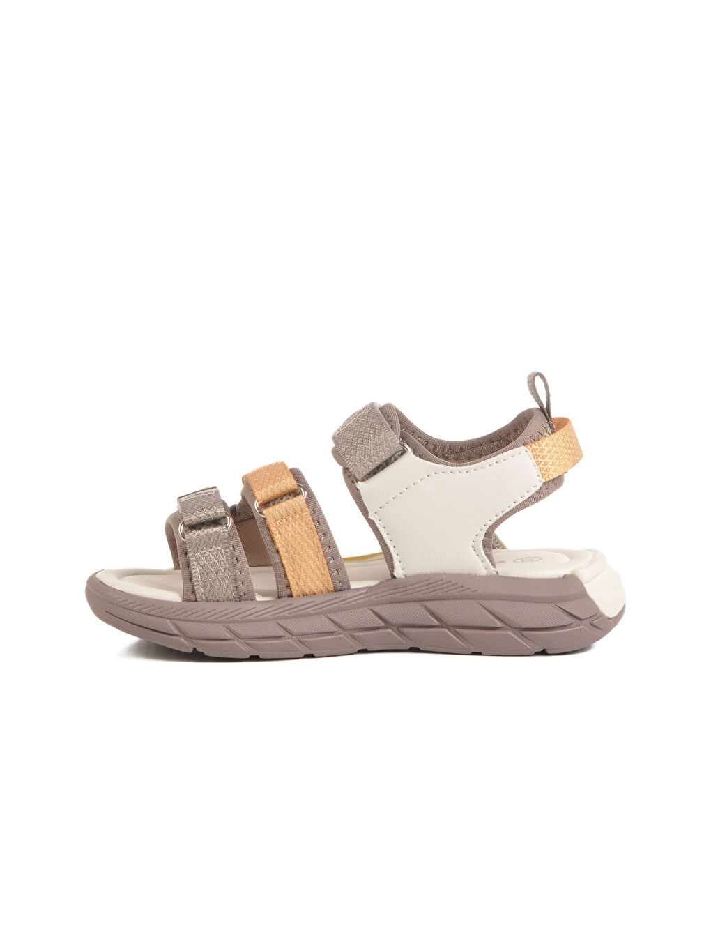 Kahverengi Krem Cırtlı Hafif Anatomik Erkek Çocuk Sandalet 1947 P-1