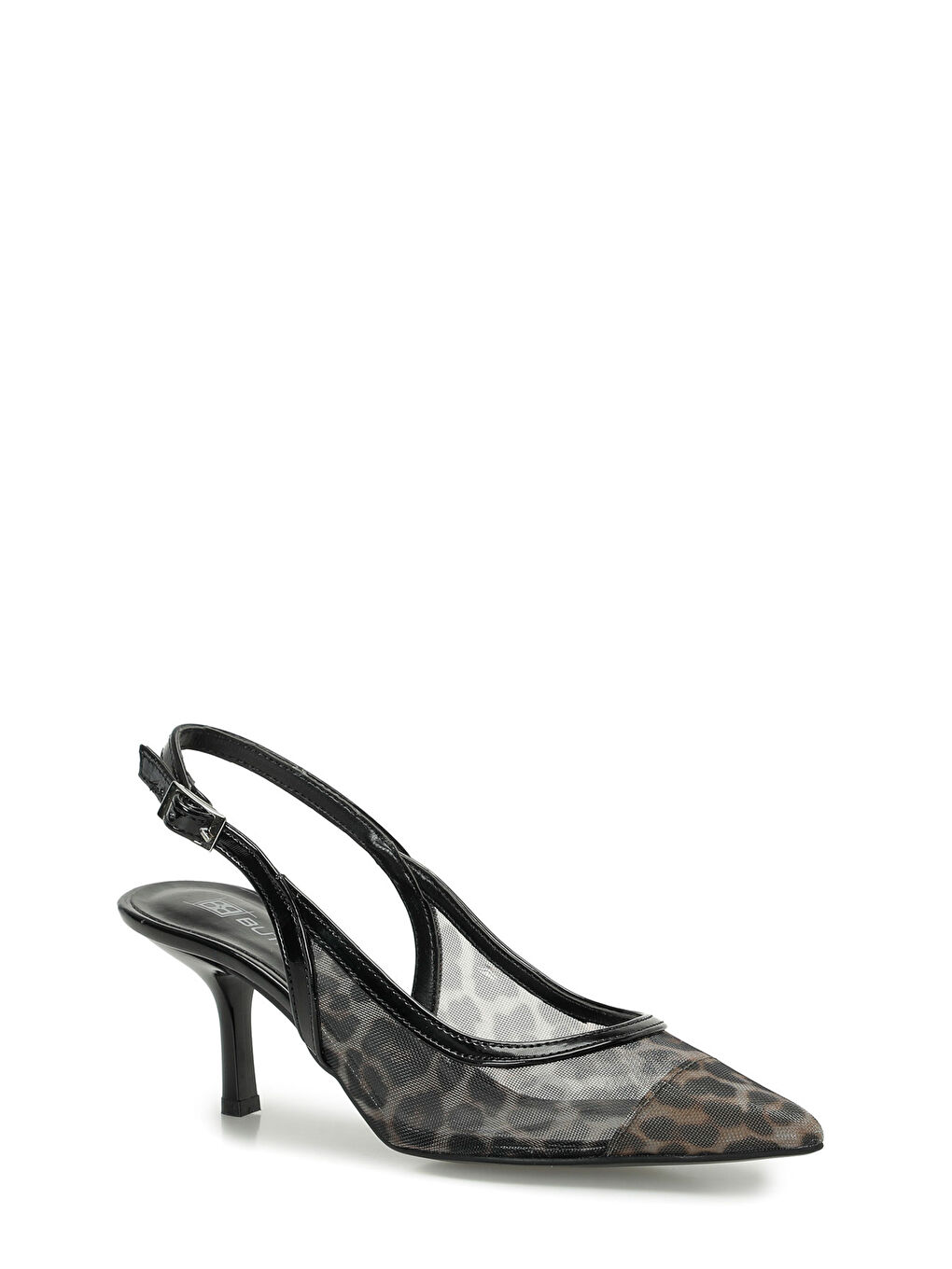 Kahverengi 26S-043 6FX Leopar Kadın Topuklu Ayakkabı-1