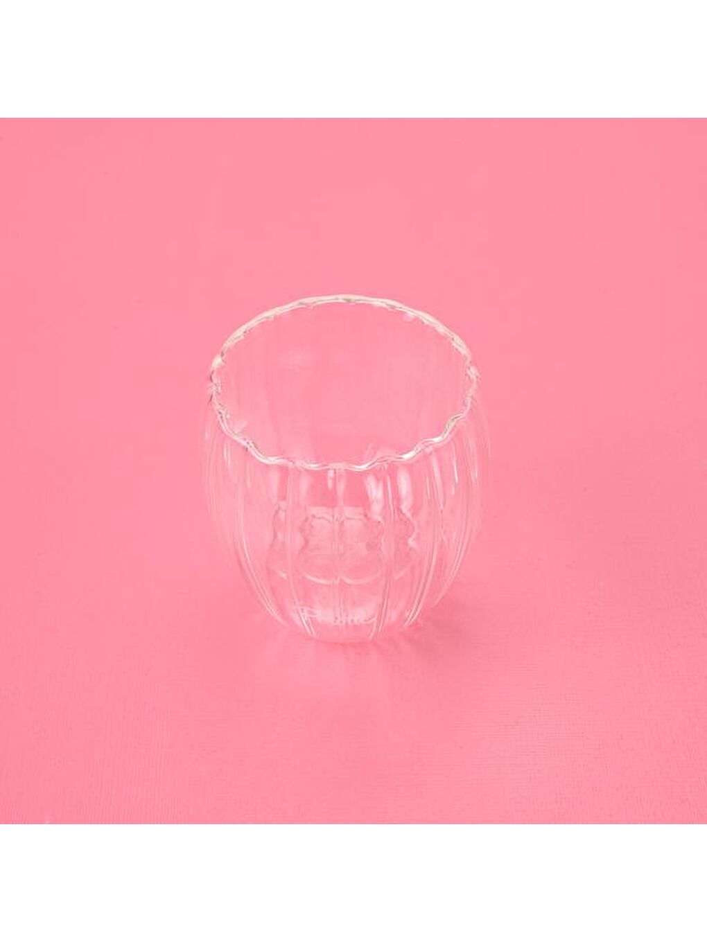 Renksiz Stripe Çift Cidarlı Bardak - Şeffaf - 250 ml-1