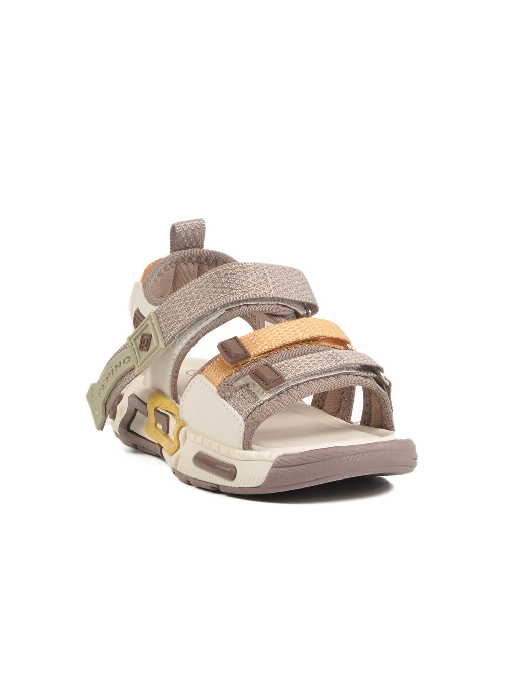 Kahverengi Krem Cırtlı Hafif Anatomik Erkek Çocuk Sandalet 1947 P-2