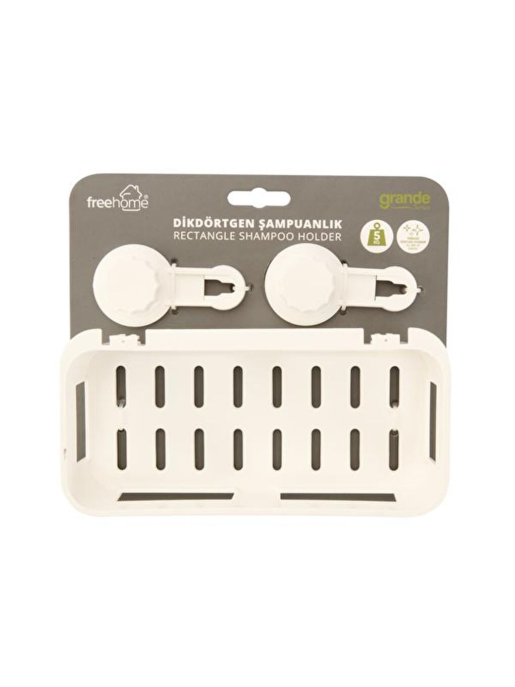 Dikdörtgen Şampuanlık - Beyaz - 23,4 cm-3