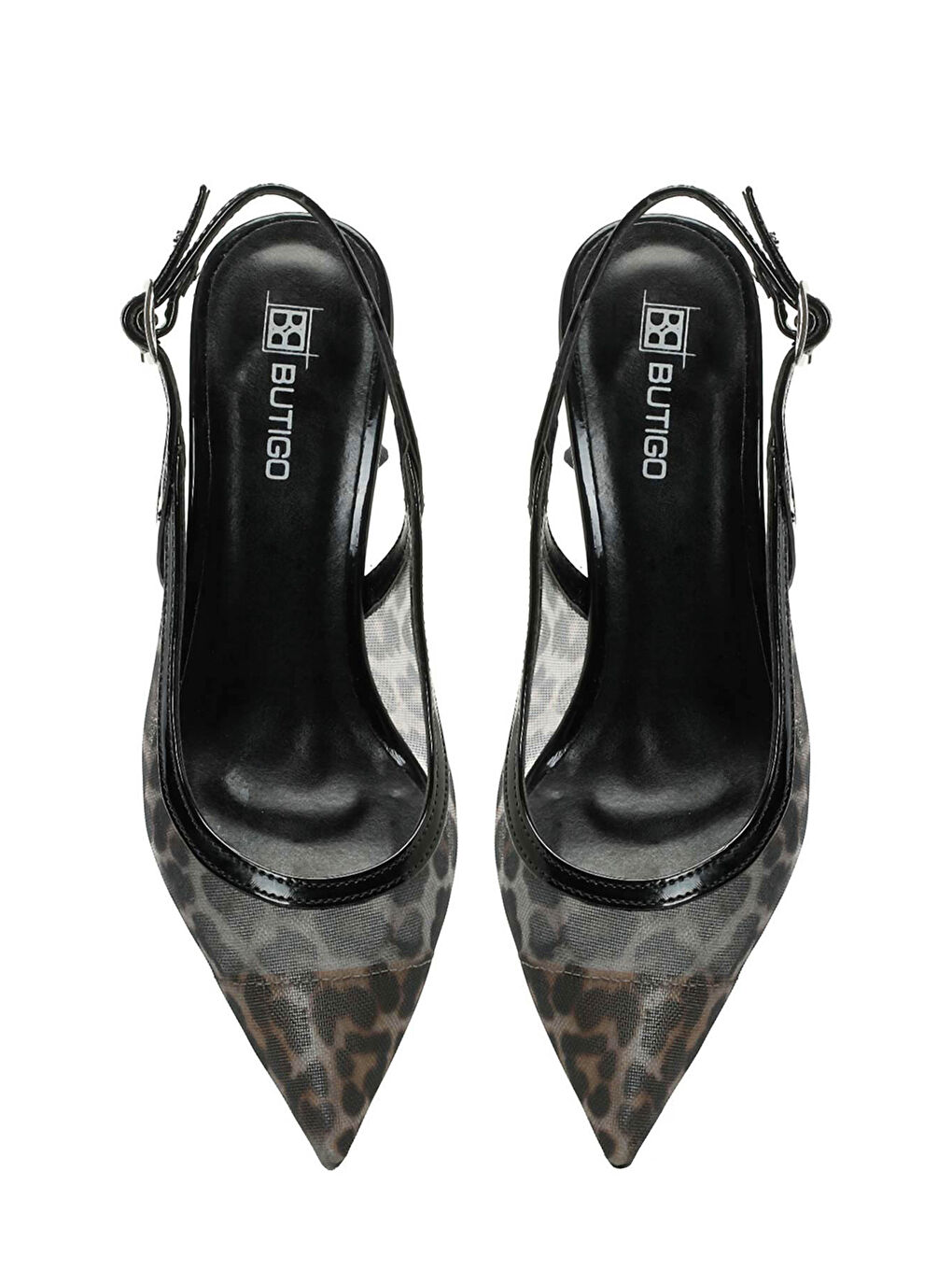 Kahverengi 26S-043 6FX Leopar Kadın Topuklu Ayakkabı-3