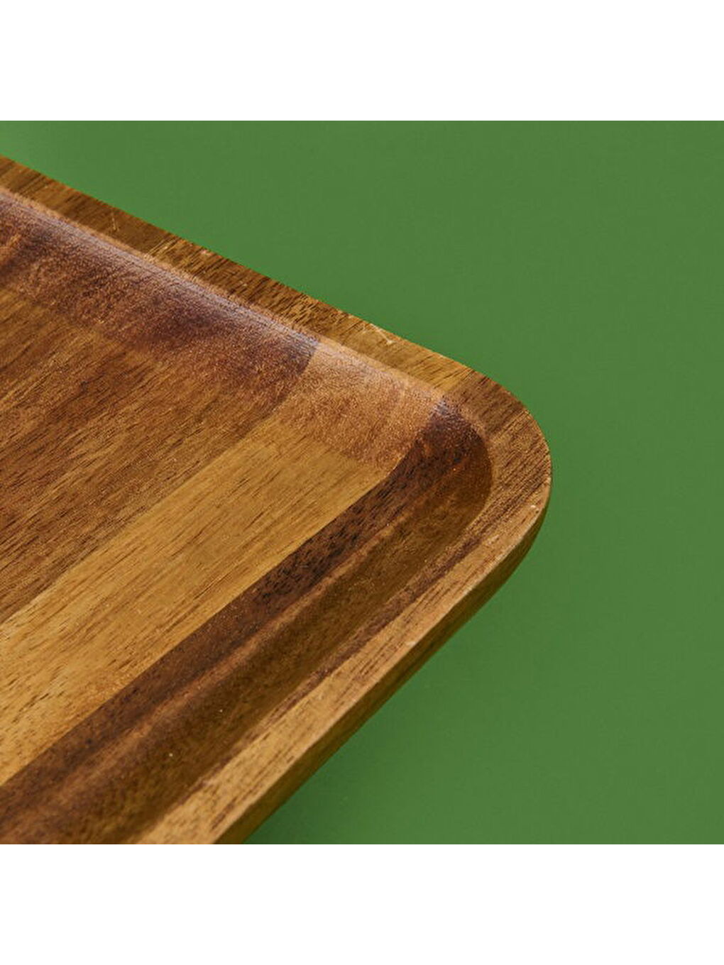 Mory Ayaklı Akasya Sunumluk - Kahverengi - 30x20 cm-2