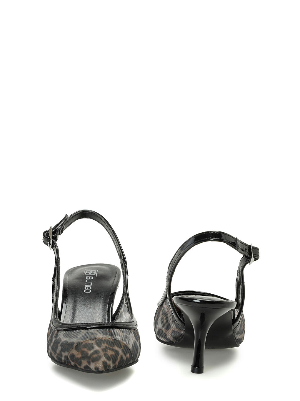 Kahverengi 26S-043 6FX Leopar Kadın Topuklu Ayakkabı-4