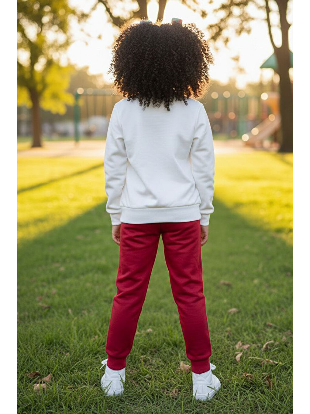 Kırmızı Kız Çocuk Kirmizi Baskılı Pijama Takımı - 28108-KIRMIZI-2