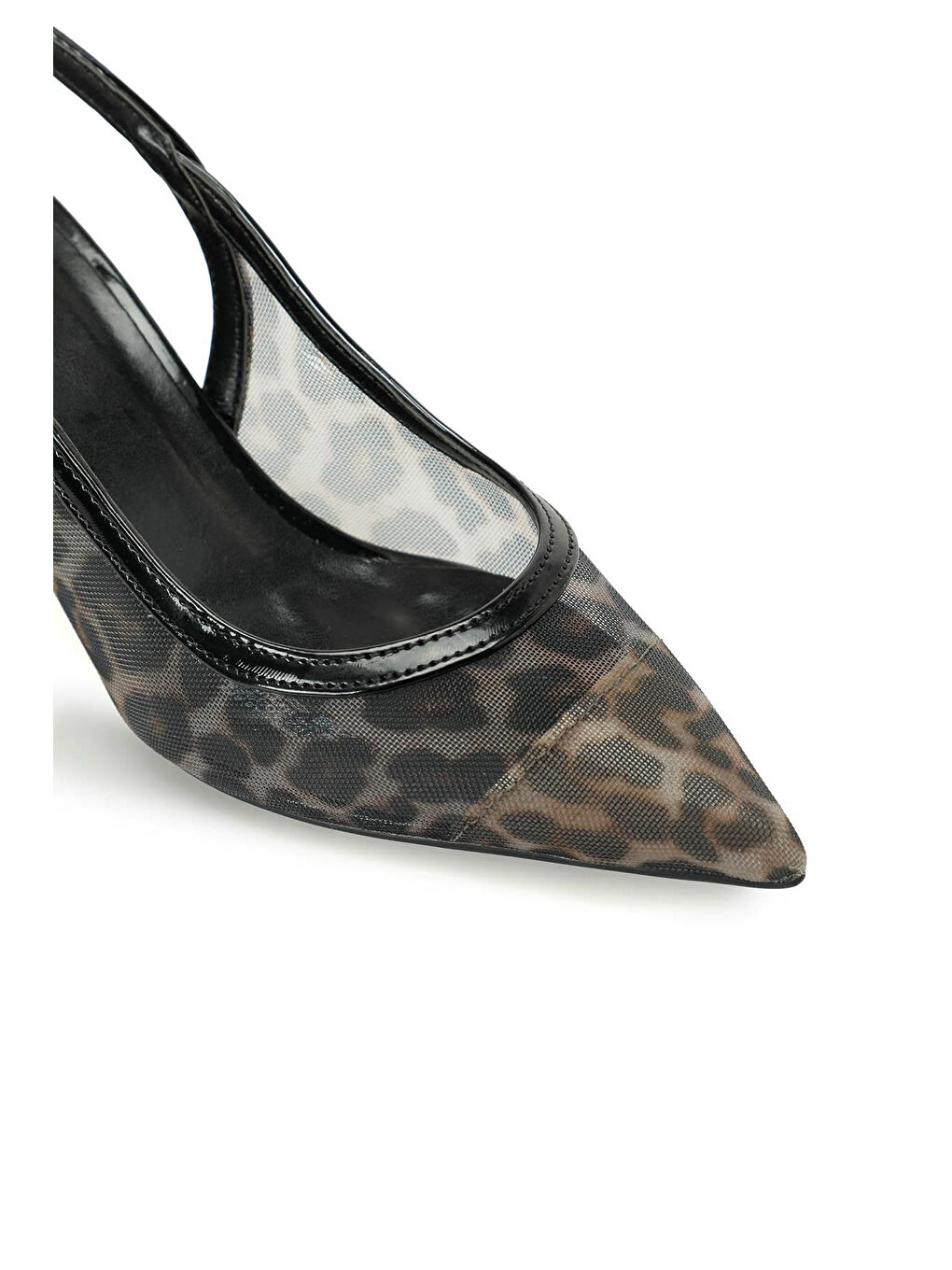 Kahverengi 26S-043 6FX Leopar Kadın Topuklu Ayakkabı-6