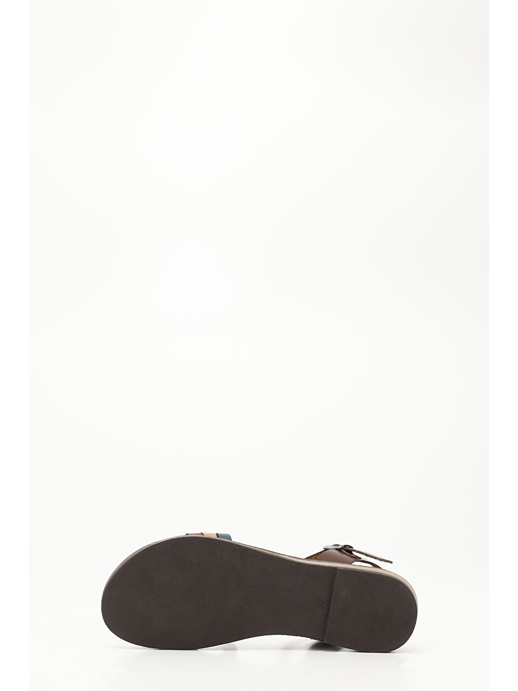 Kahverengi Kadın KIZIL KAHVE Hakiki Deri Sandalet-3