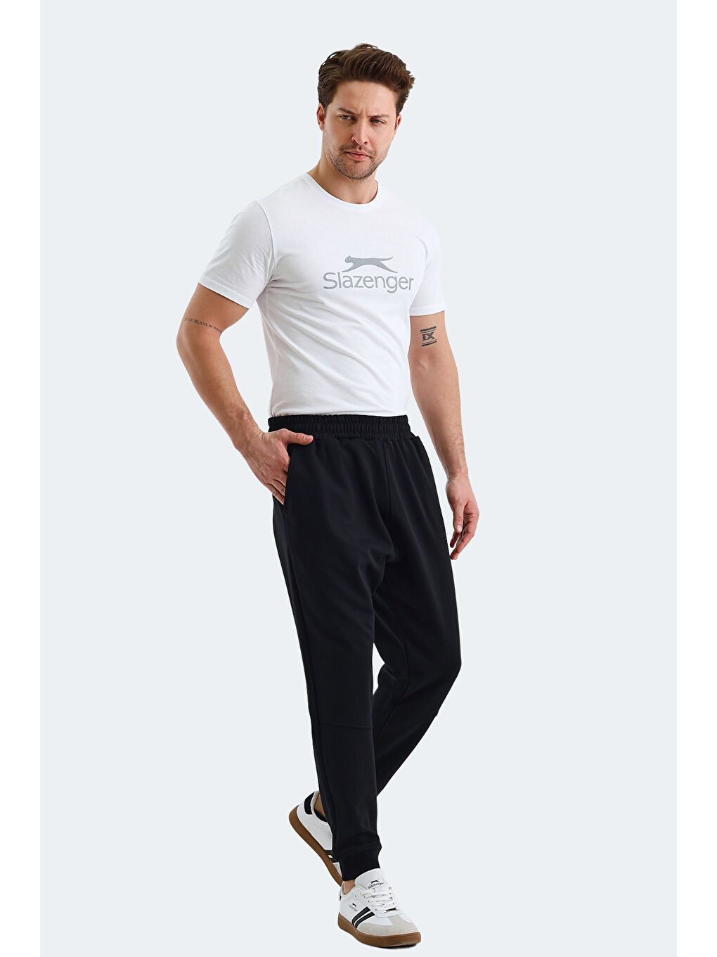 Karışık VALERIE 2 Lİ SET Erkek Cepli Siyah - Koyu Gri Eşofman Altı-4