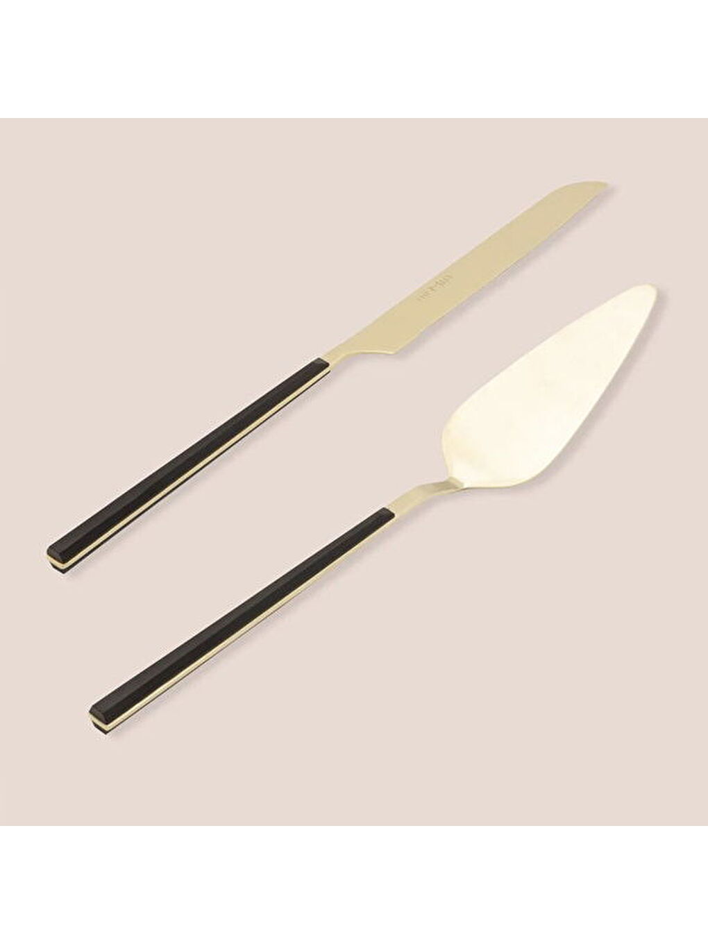 Bianco 2 Parça Salata Servis Takımı - Siyah / Gold-1