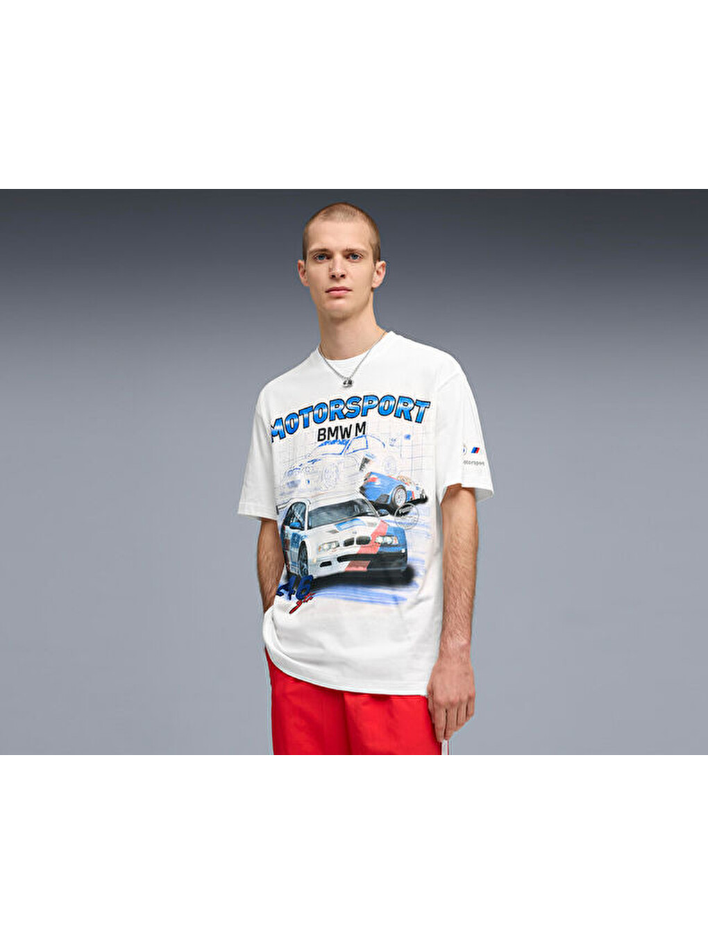 Bmw Mms Sportswear Grphc Tee Erkek Günlük Tişört 63488802 Beyaz-2