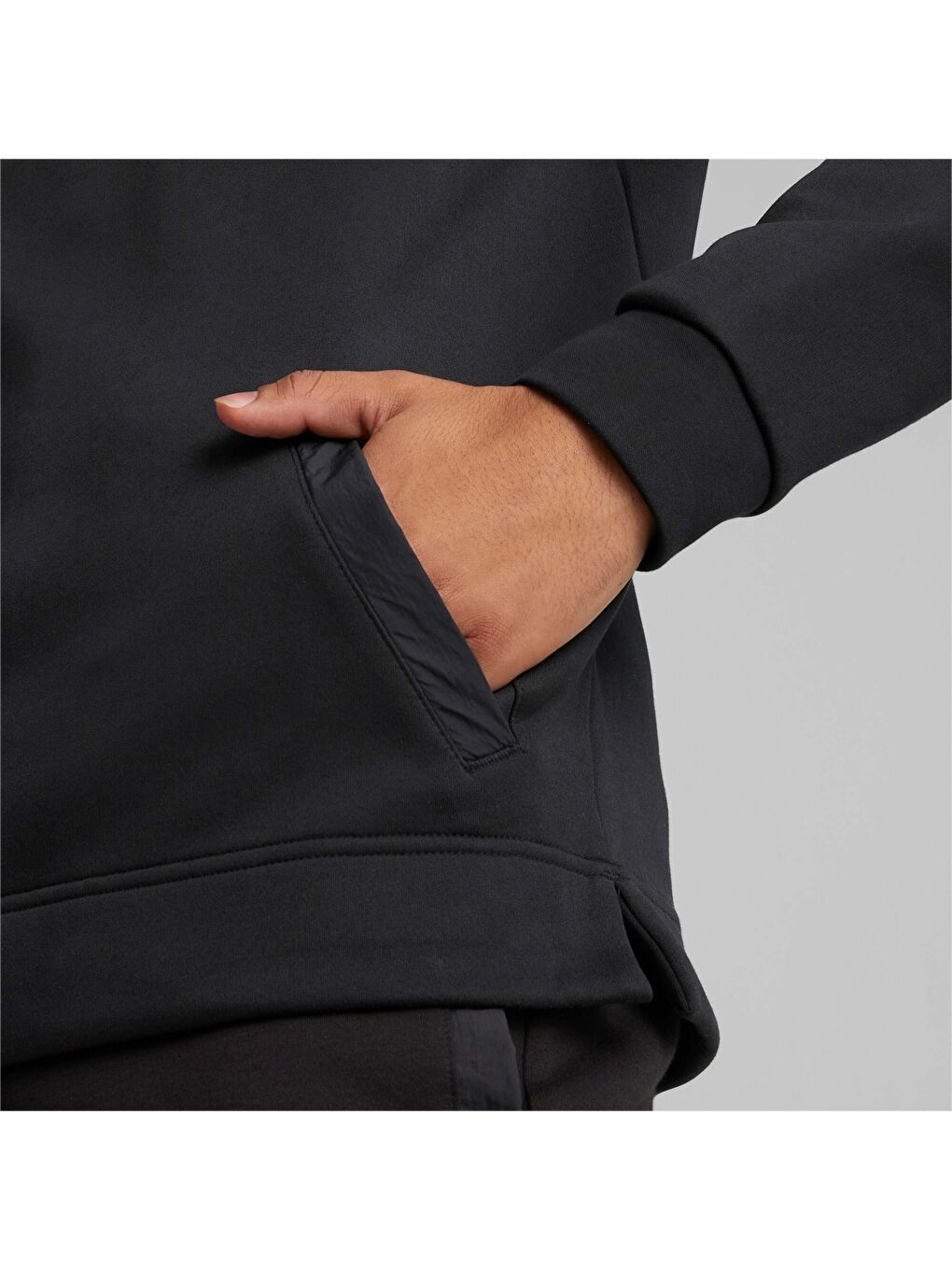 Siyah DAY IN MOTION Kapüşonlu Erkek Sweatshirt-3