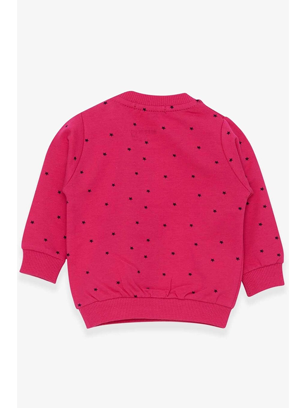 Kız Bebek Sweatshirt Mutlu Kedicikler Fuşya (4-9 Ay)-1