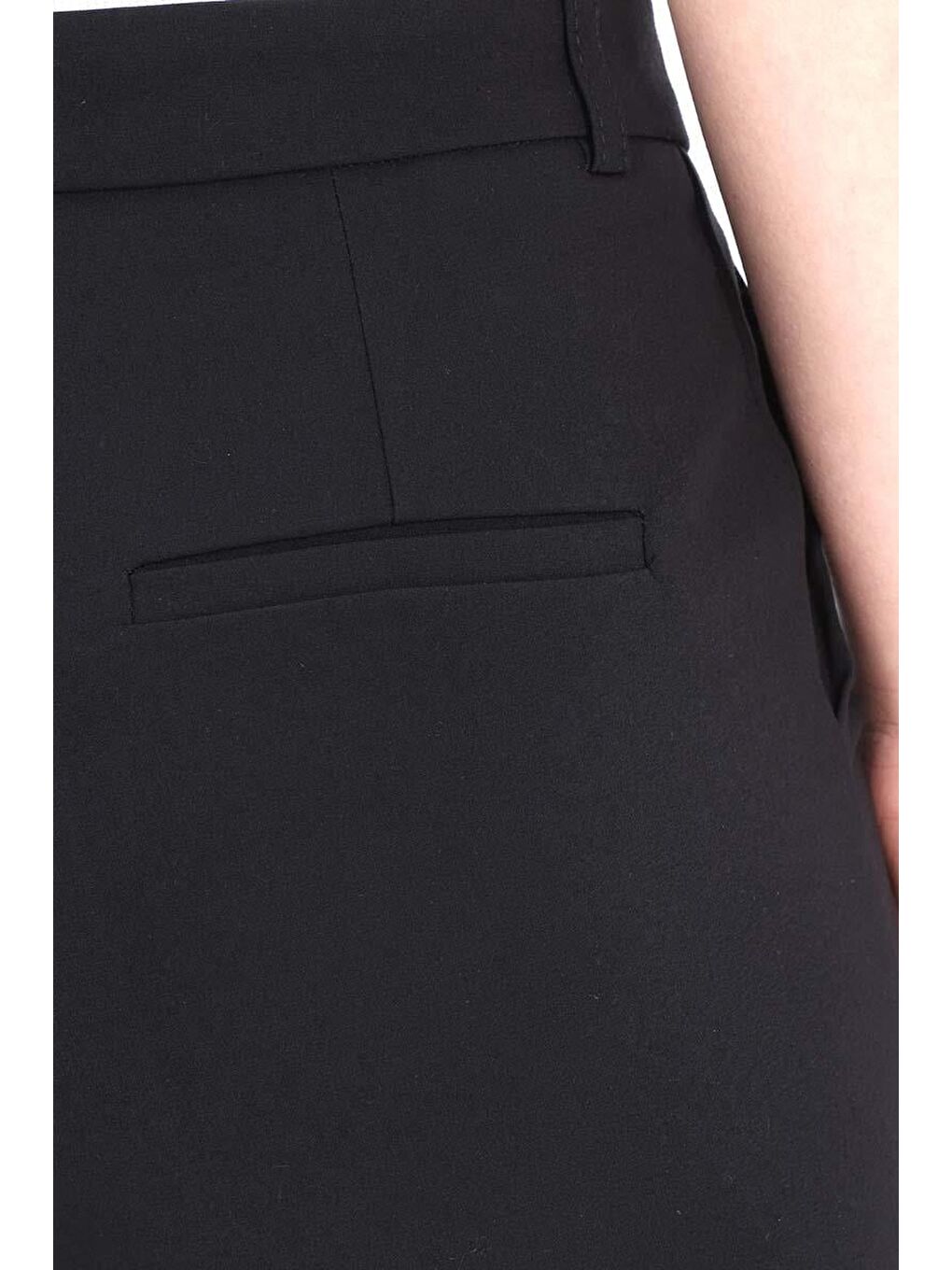 Siyah-Pamuklu Duble Paça Dar Kesim Pantolon-3