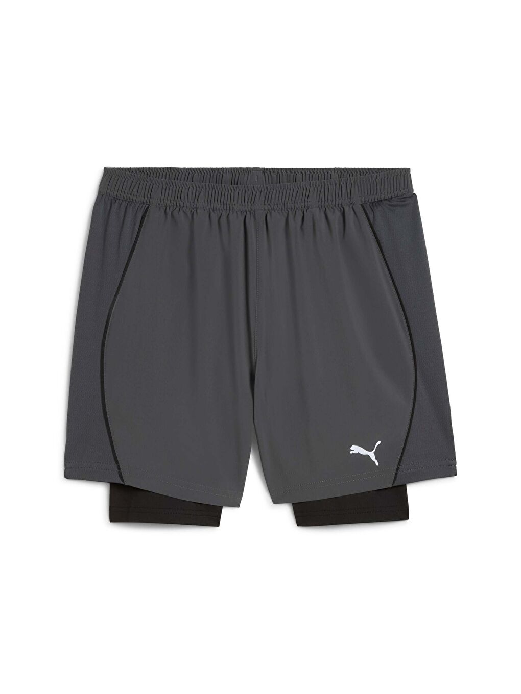 Gri VELOCITY Erkek 2'si 1 Arada Koşu Şortu-1