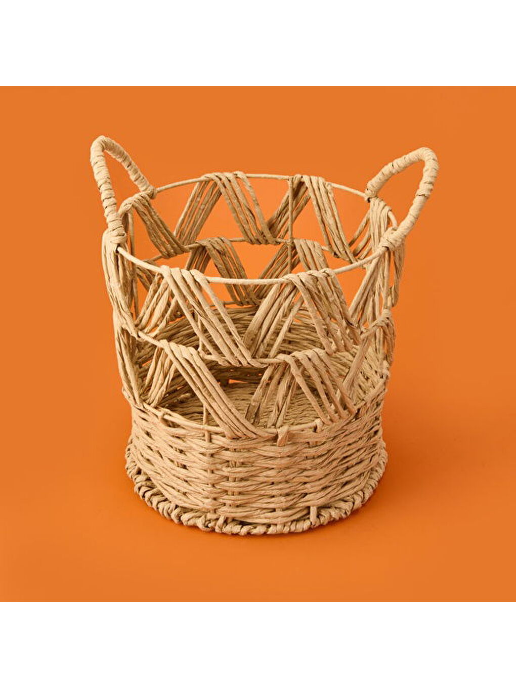 Granny Summer Çok Amaçlı Büyük Dekoratif Sepet - Bej - 30x30 cm