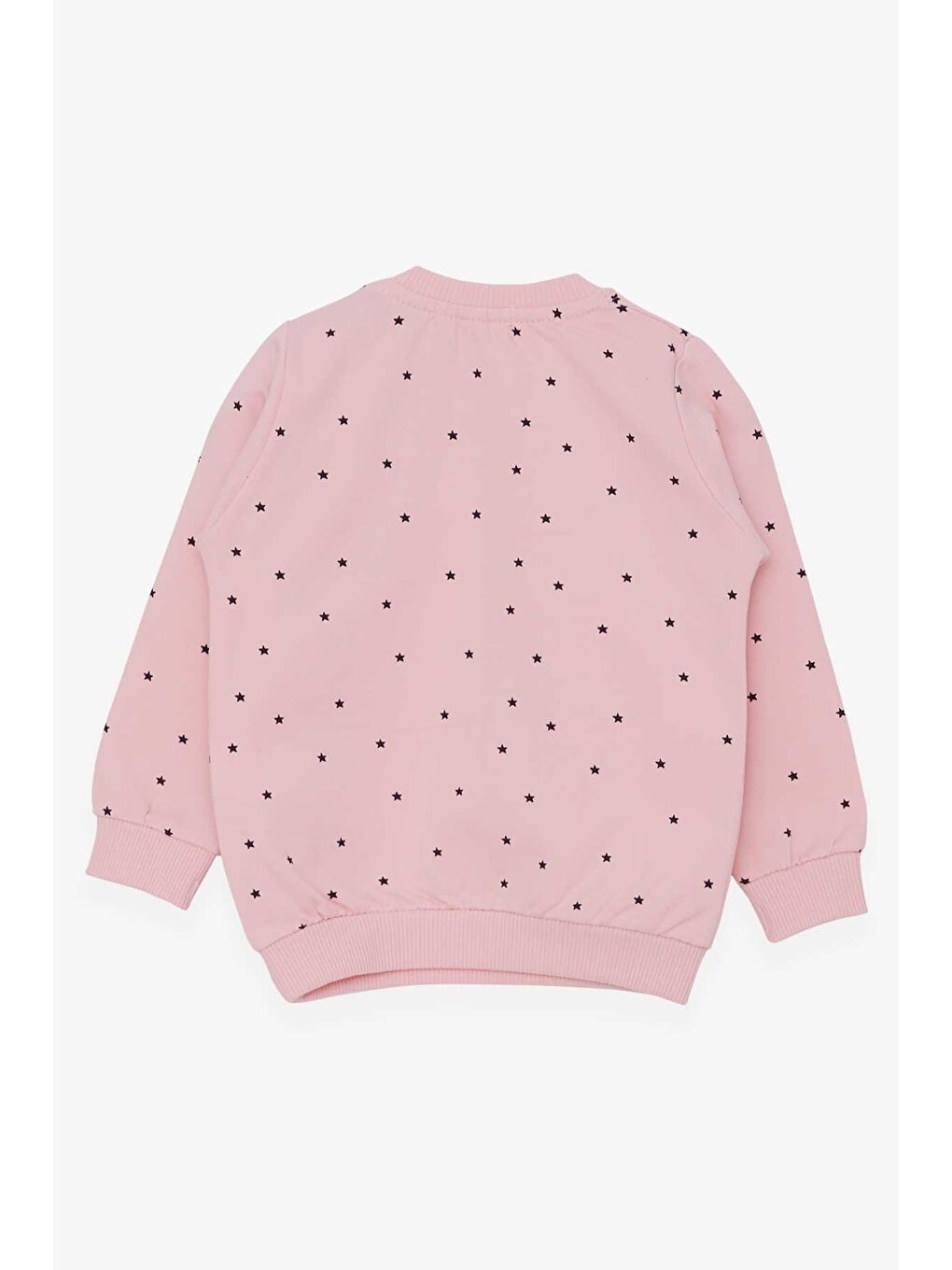 Pembe Kız Bebek Sweatshirt Mutlu Kedicikler Pudra (4 Ay)-2