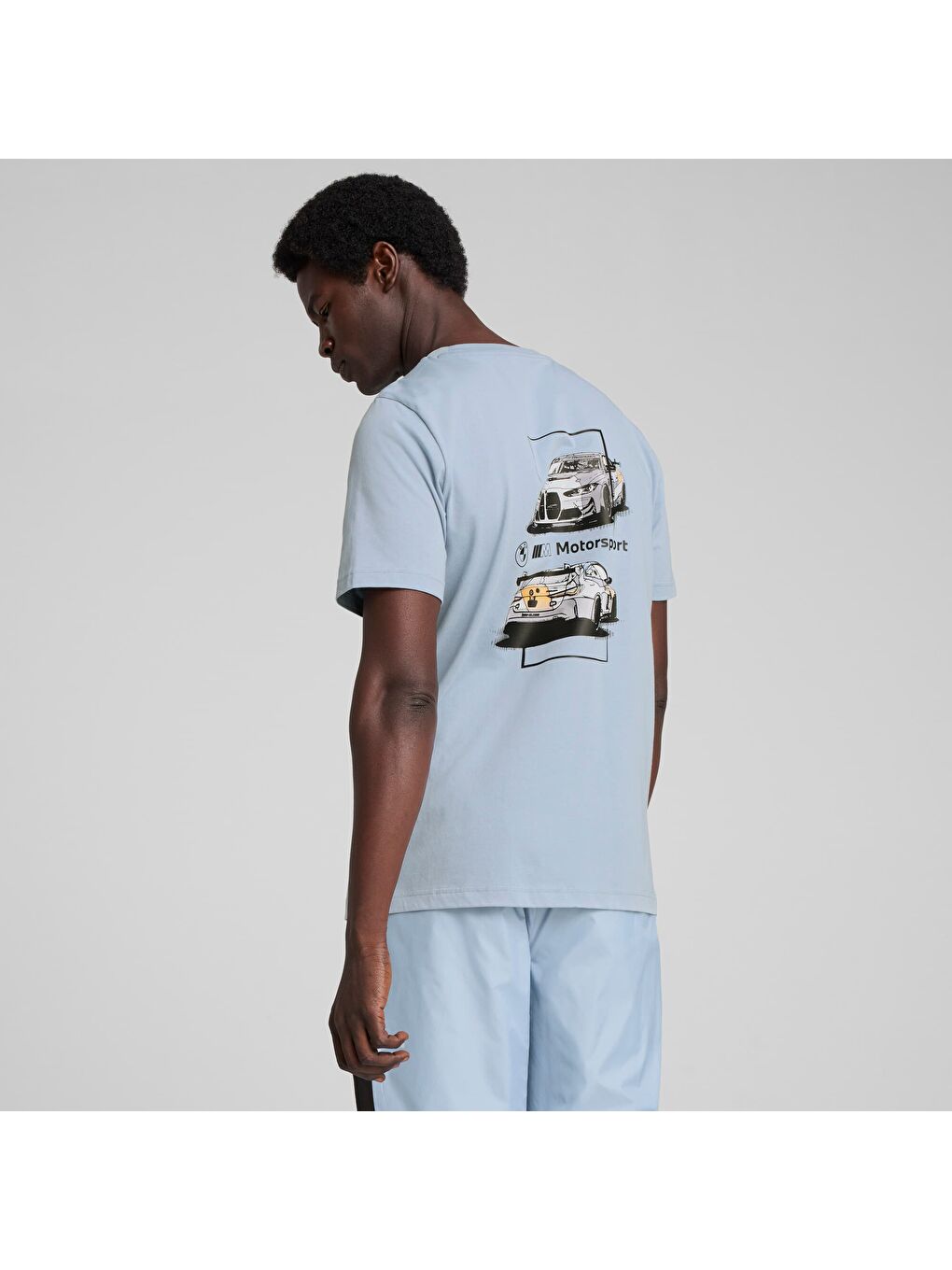 Turkuaz BMW M Motorsport Car GRAPHIC Erkek Tişört-2