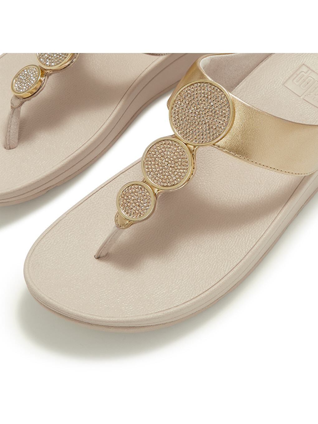 Lila Kadın Terlik HJ1-675 HALO BEAD-CIRCLE METALLIC TOE-POST SANDALS-3