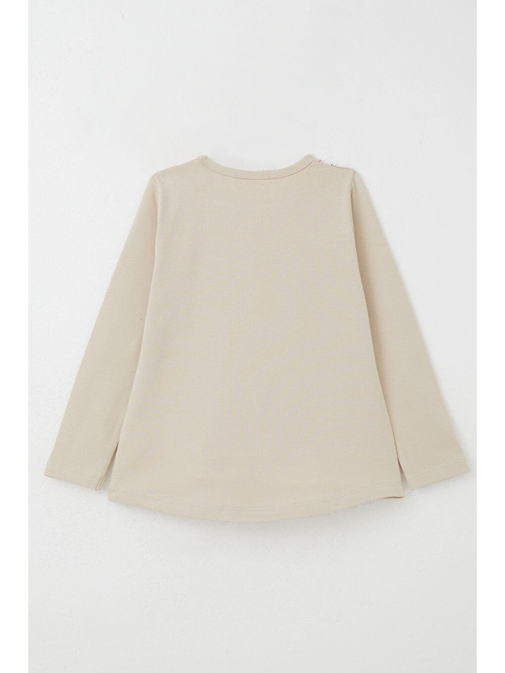 Kız Bebek Taytlı Takım Mutlu Tavşancık Baskılı Kalpli Bej (9 Ay-3 Yaş)-3