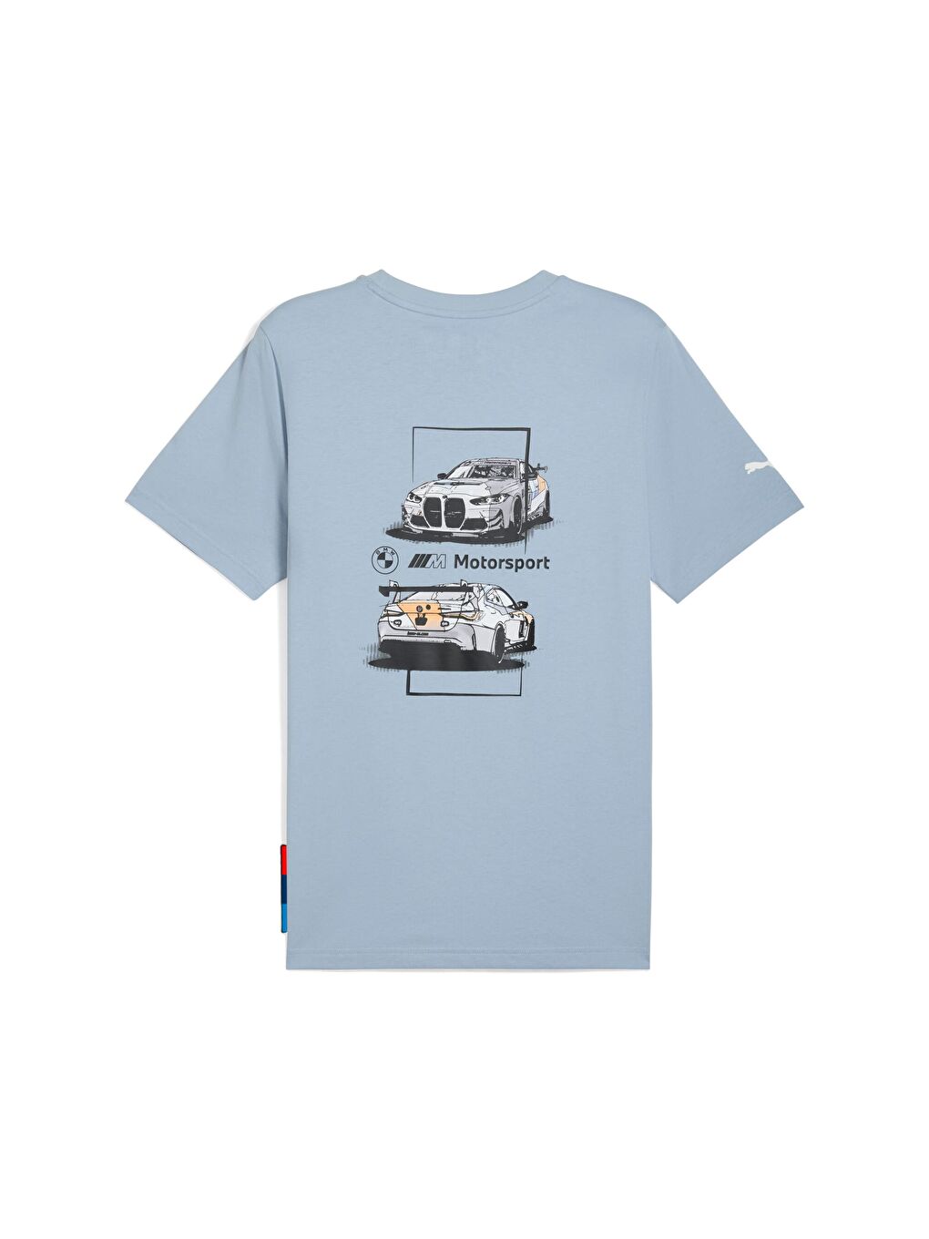 Turkuaz BMW M Motorsport Car GRAPHIC Erkek Tişört-3