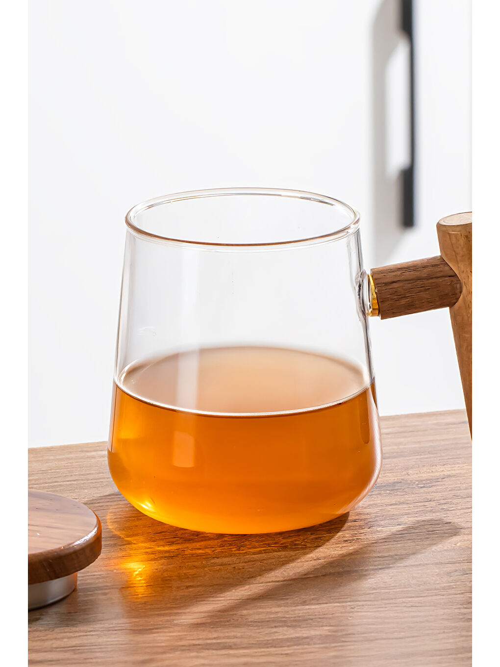 Renksiz 17564 Herby Borosilikat Cam Süzgeçli Kupa Bitki Çayı Demliği 500 ml-2