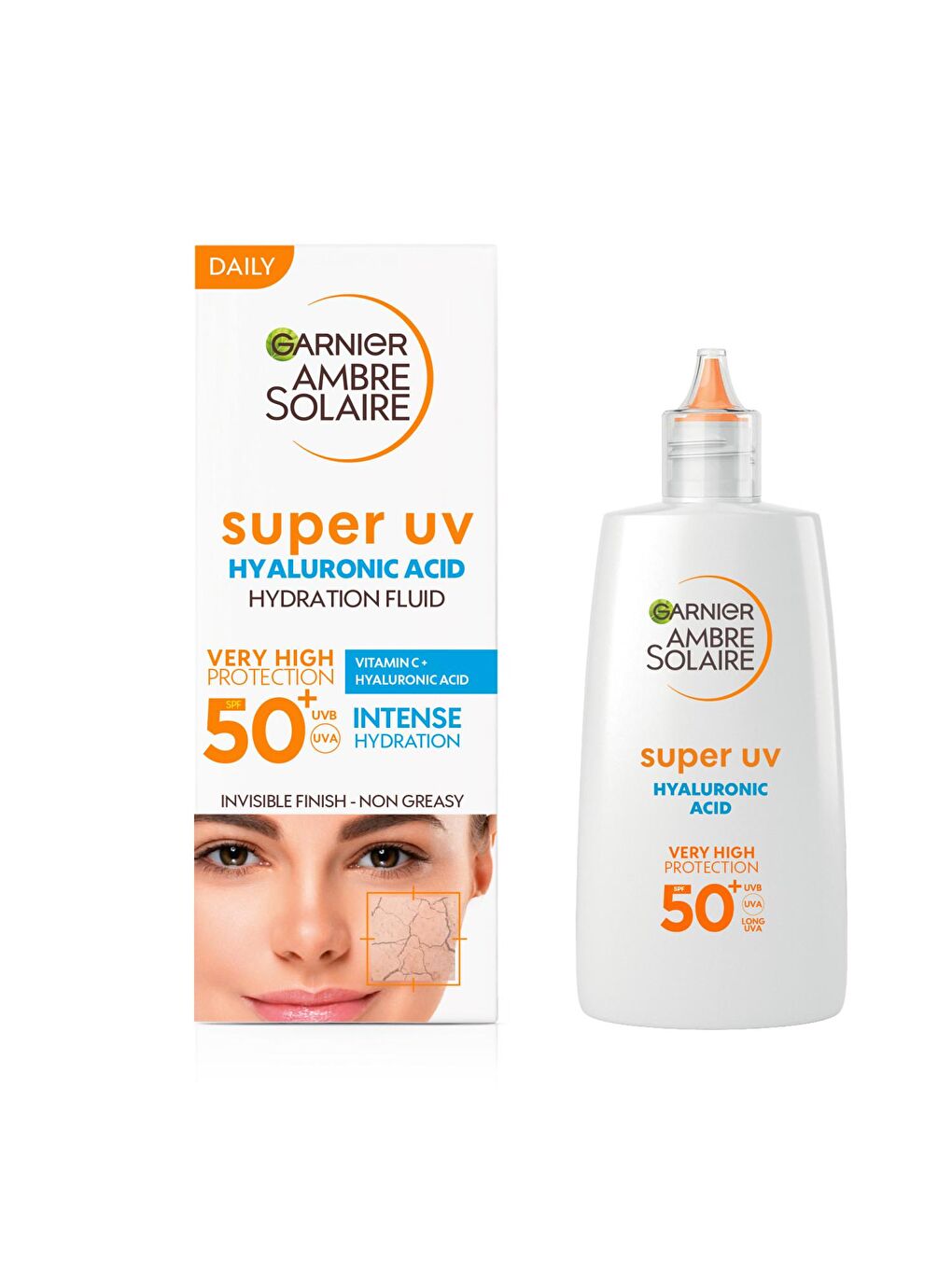 GARNIER Şeffaf Ambre Solaire Koyu Leke Karşıtı Güneş Koruyucu Yüz Kremi 50+ SPF 40 ml