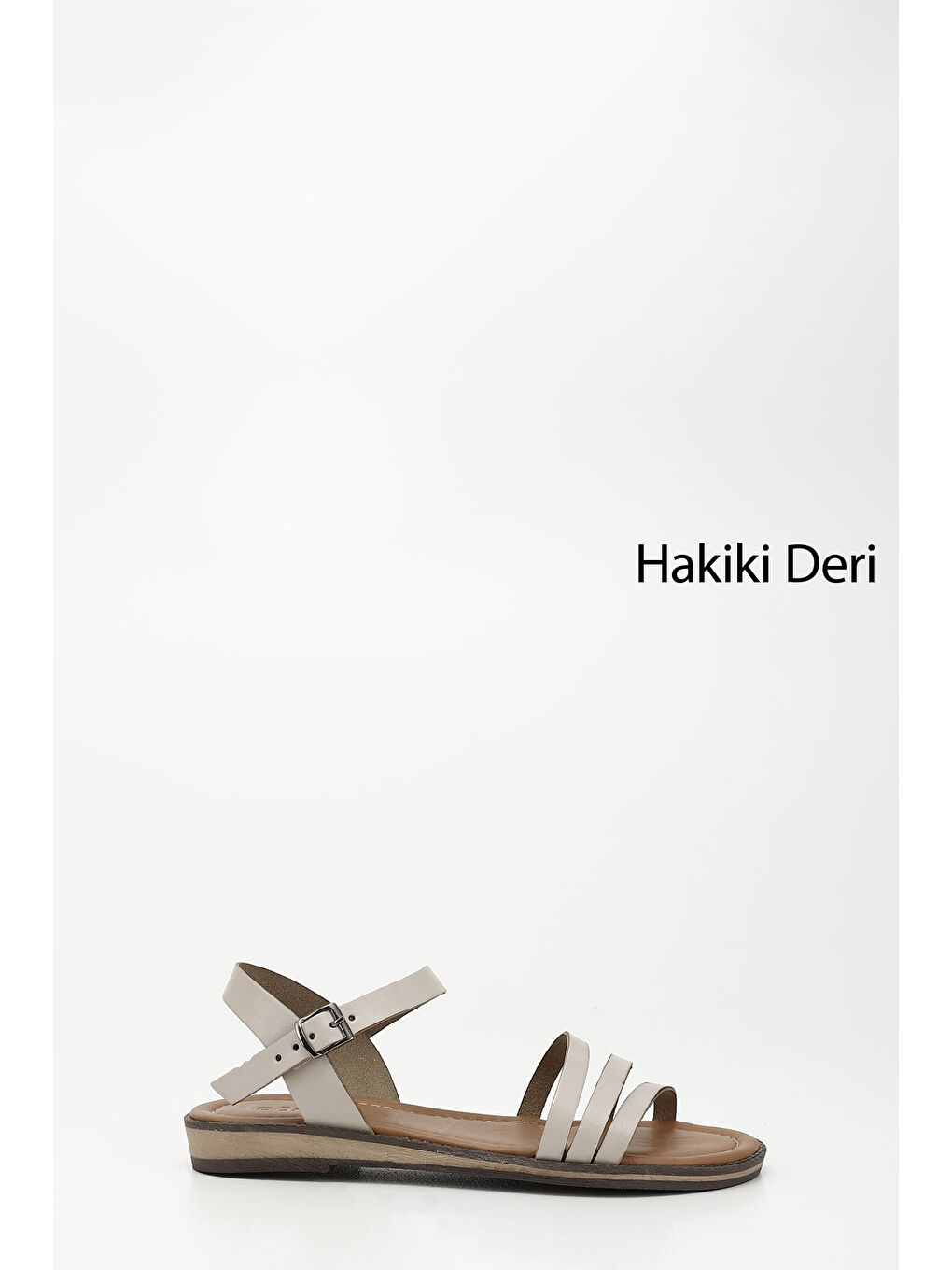 Bej Kadın BEJ-CAMEL Hakiki Deri Sandalet