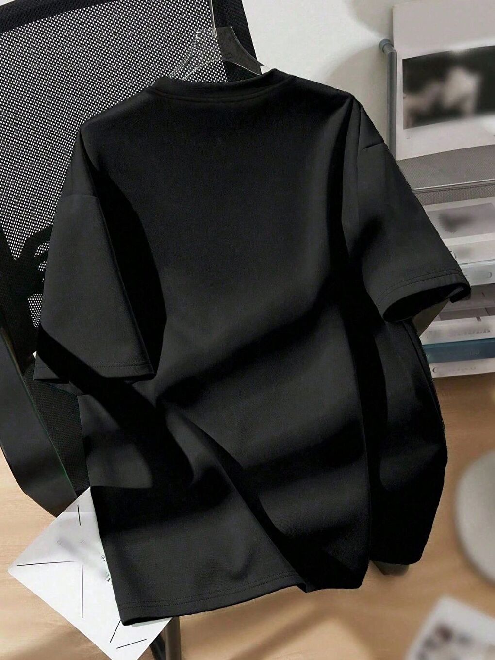 Siyah Fat Crying Baskılı Regular Tişört-1