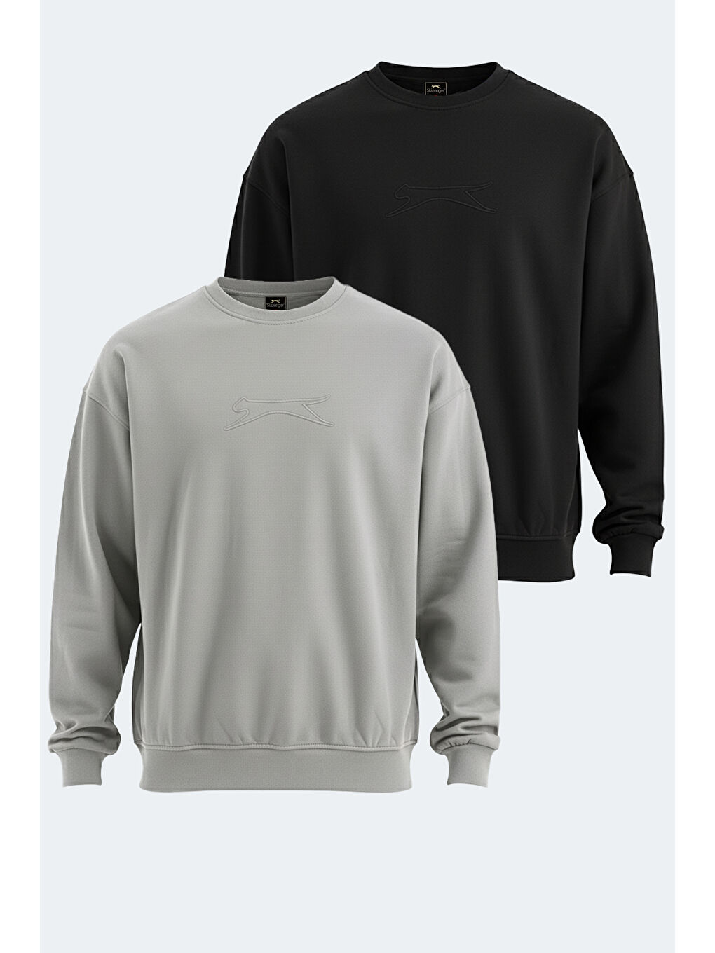 VADIK 2li set Erkek Oversıze Siyah - Gri Sweatshirt