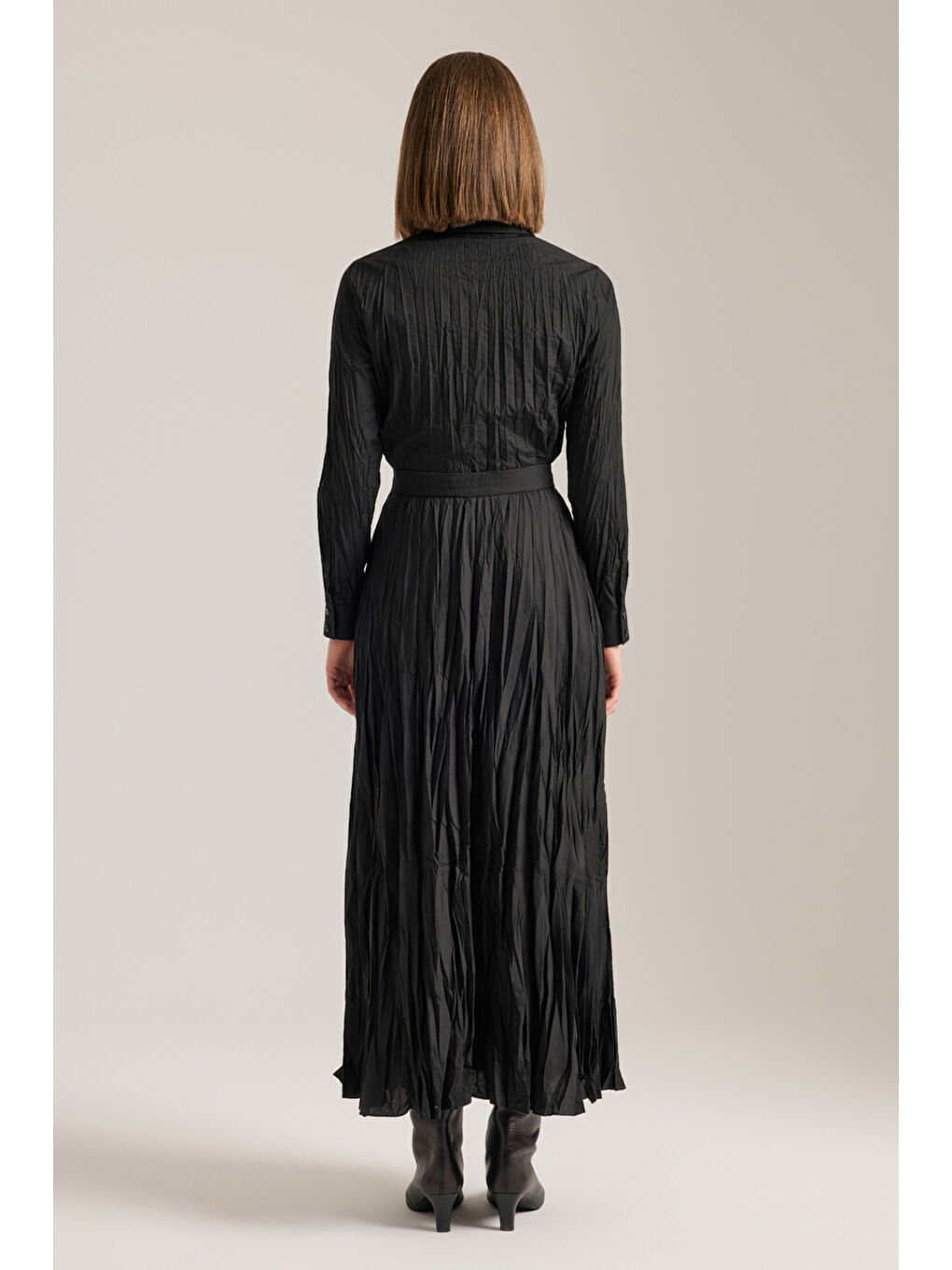 Siyah Kraşlı Pamuk Etek-4