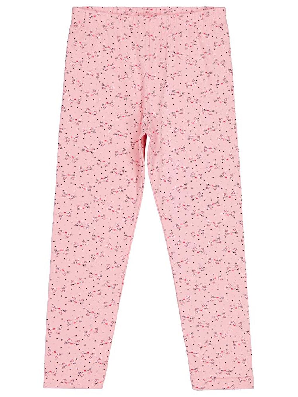 Girls Kedi Baskılı 6-9 Yaş Tayt - Pembe 6-7 Yaş