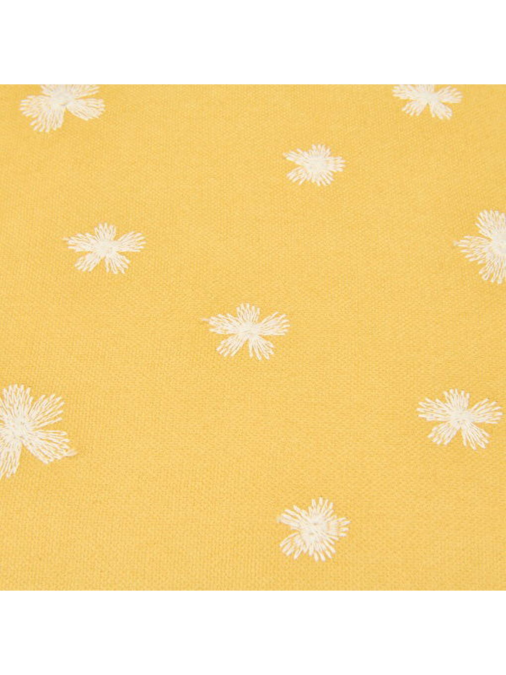 Kahverengi Soft Granny Summer Çiçek Nakışlı Kırlent - Hardal - 45x45 cm-2