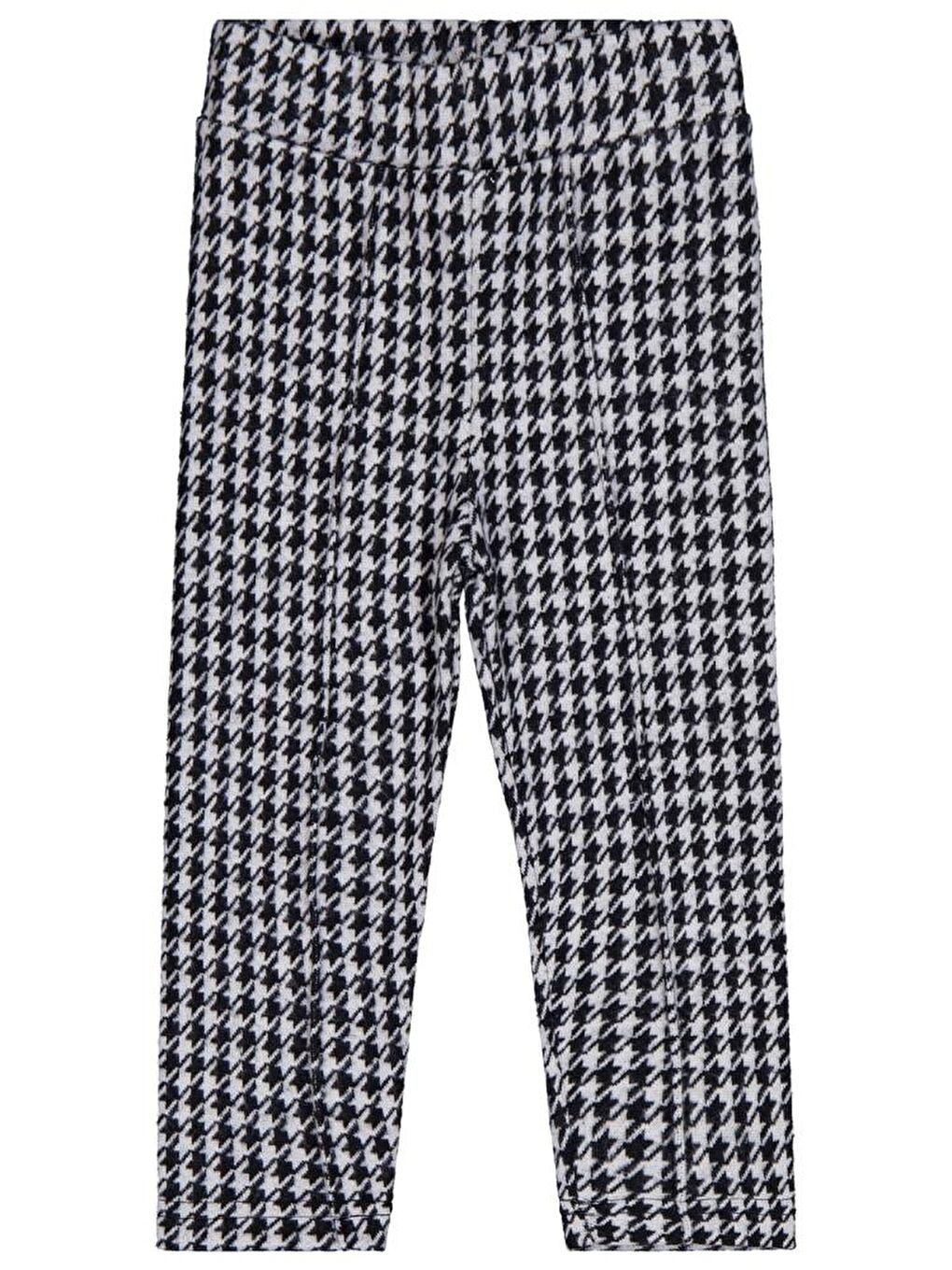 Girls Kazayağı Desen 2-5 Yaş Tayt - Siyah 5-6 Yaş