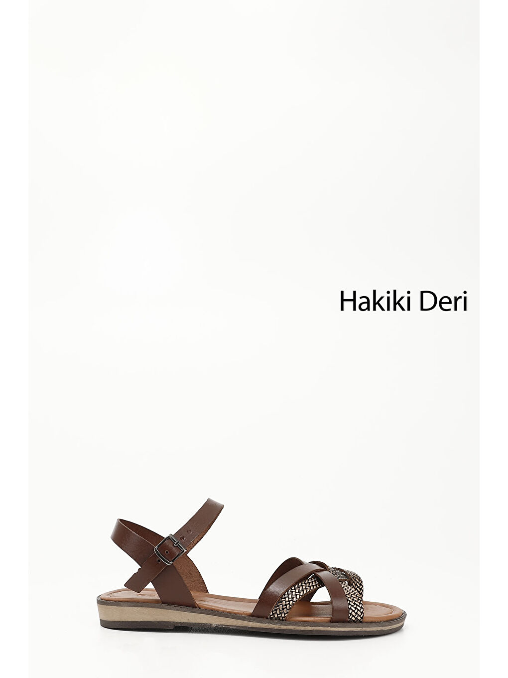 Kahverengi Kadın ÇİKOLATA KAHVE Parmak Arası Hakiki Deri Sandalet