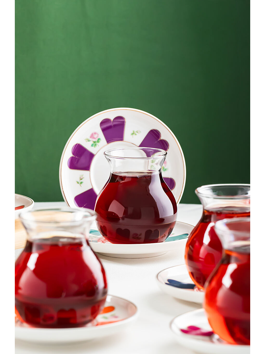 Beyaz 17900 Beyoğlu 12 Parça 6 Kişilik Çay Seti Çay Takımı-1