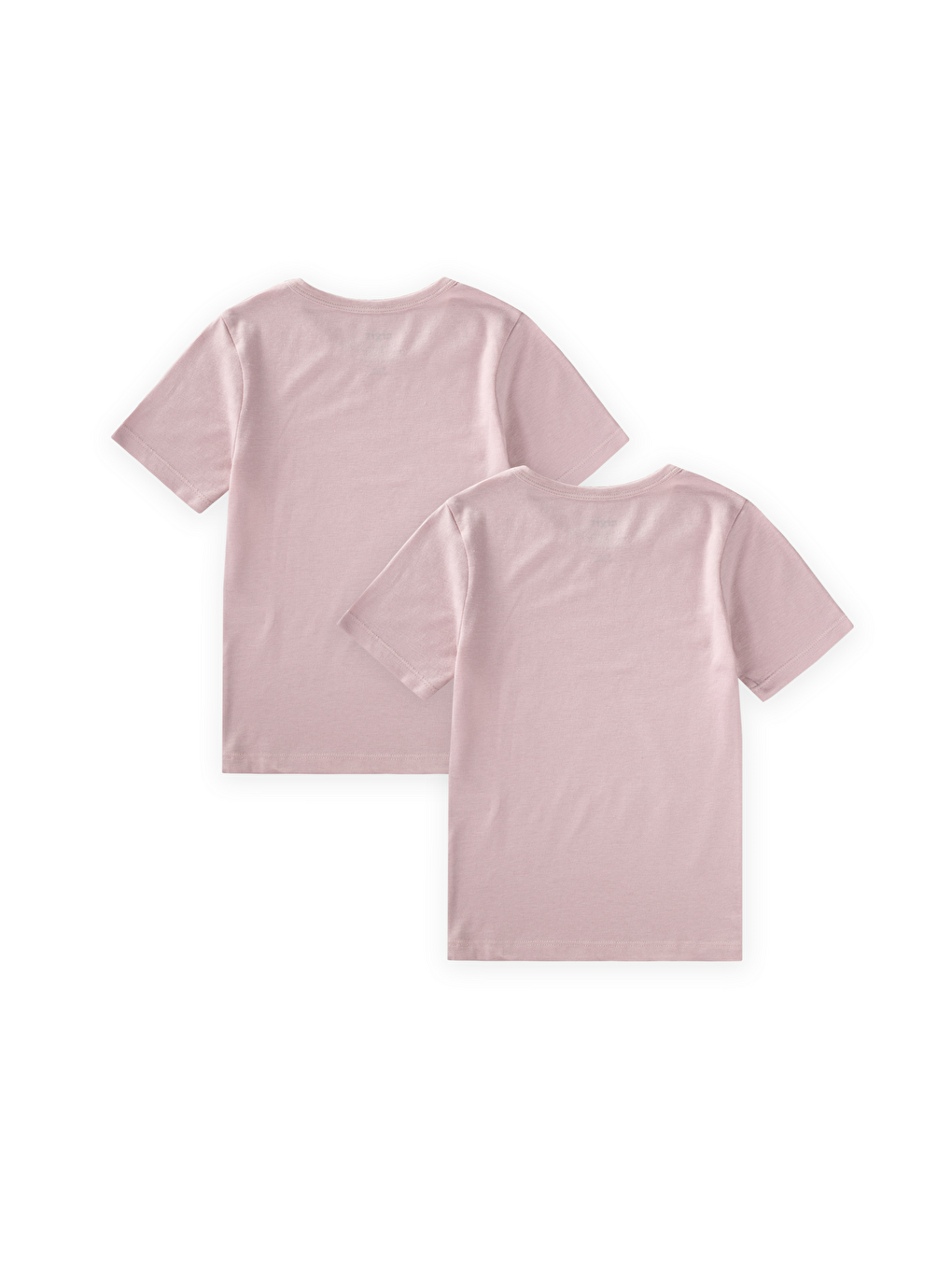 Pembe İkili Kısa Kollu Atlet 2-9 Yaş Pudra-1