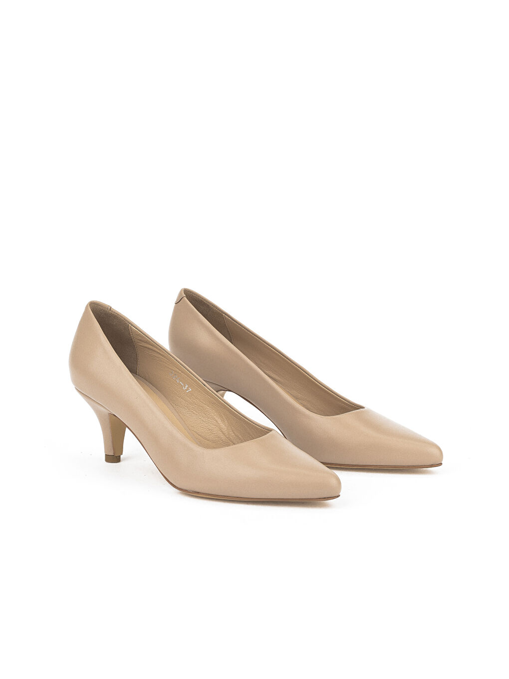 Kahverengi Kadın Hakiki Deri Topuklu Ayakkabı 1511030Z324 Cappuccino-1