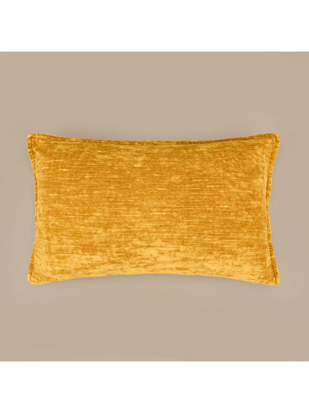 Kahverengi Soft Groc Kırlent - Hardal - 35x55 cm-1