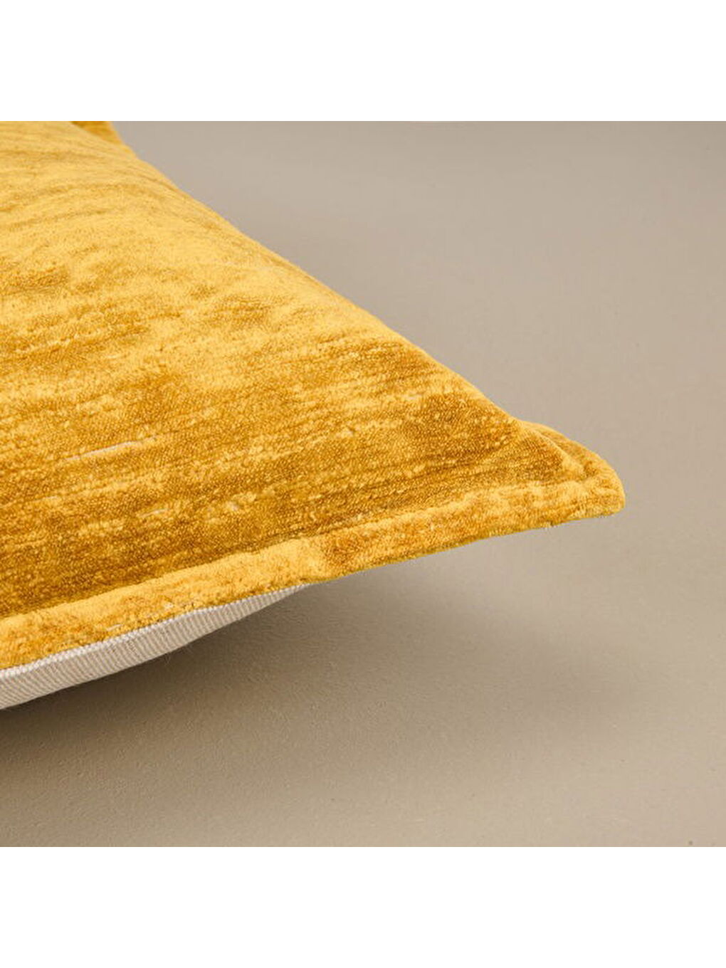 Kahverengi Soft Groc Kırlent - Hardal - 35x55 cm-2