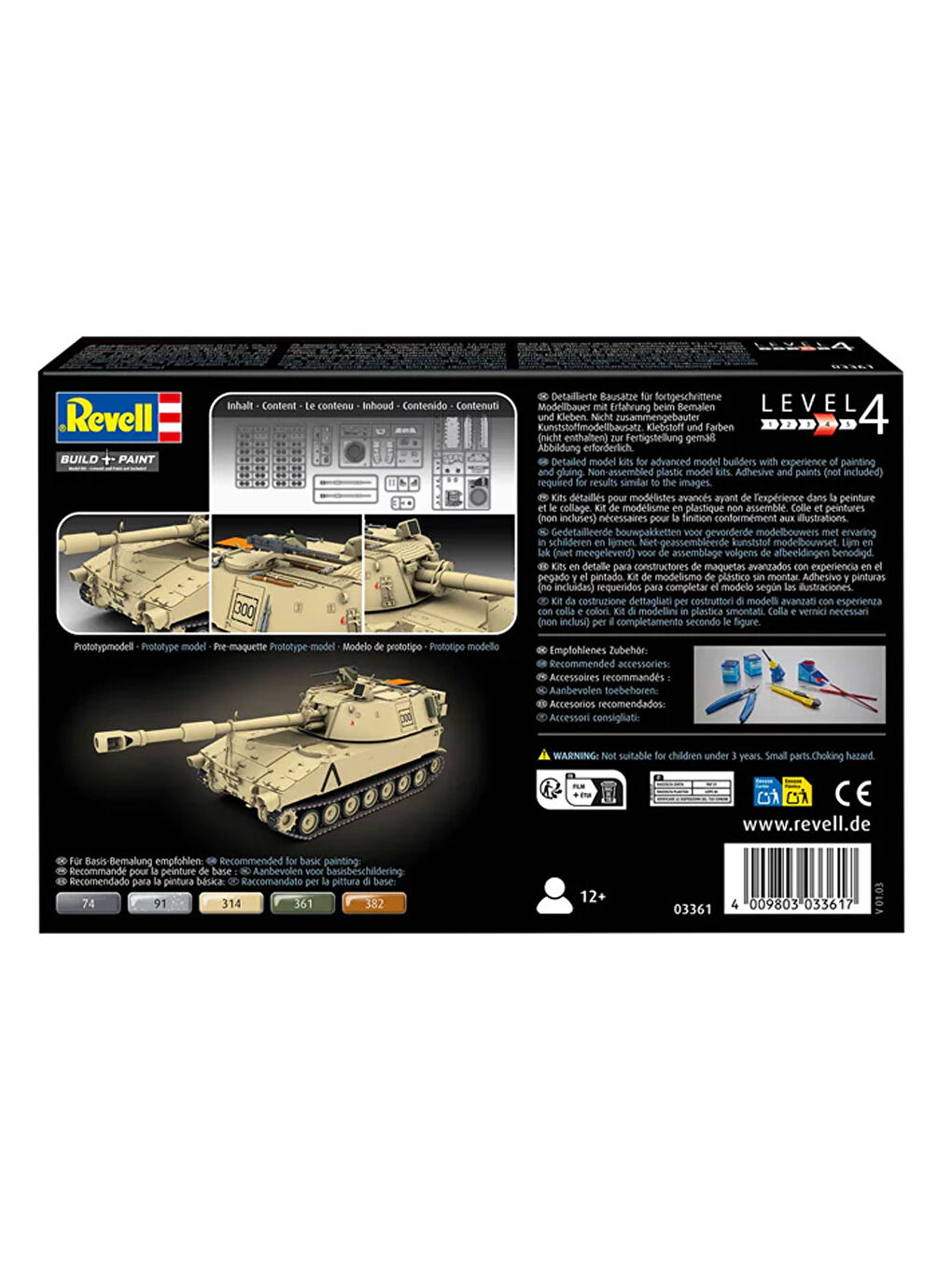 Maket Model Kit Askeri Araçlar M109 A2 3361-4