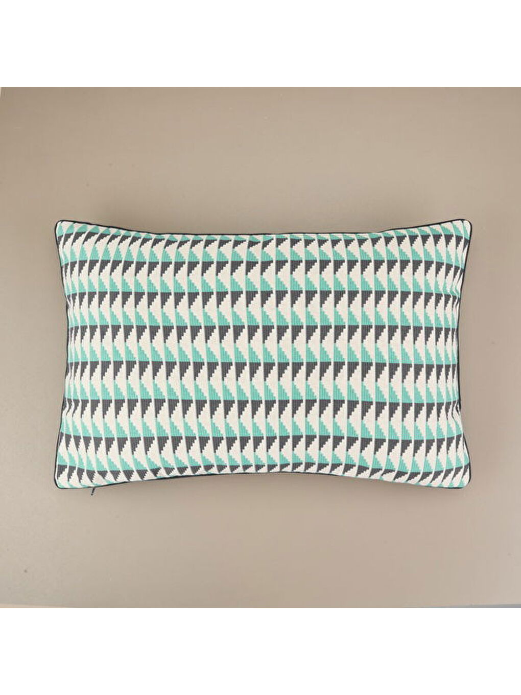 Soft Lalbahar Kırlent - Ekru / Mavi - 40x60 cm-3