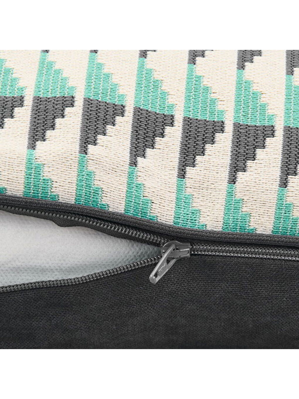 Soft Lalbahar Kırlent - Ekru / Mavi - 40x60 cm-4