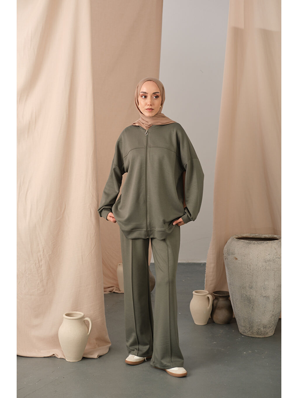 Kadın Çıma Detay İkili Takım Yeşil