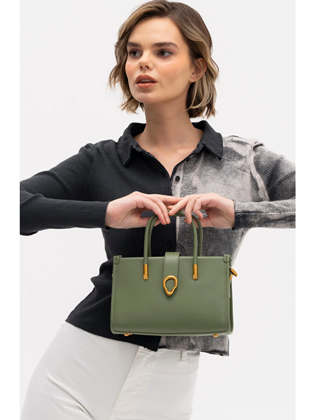 Yeşil Kadın El Çantası BYN1107-1